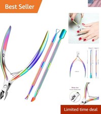 Cuticle Trimmer Cuticle Remover with Cuticle Pusher, Professional Stainless S...