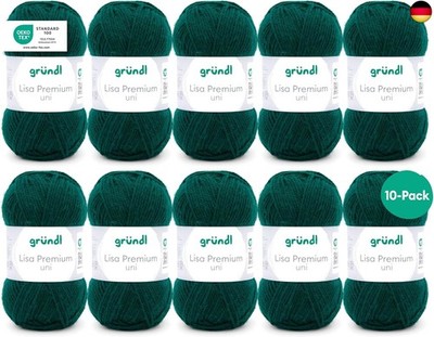 Gründl Wolle Lisa Premium uni - Garn zum Stricken - Strickgarn - Häkelgarn - W