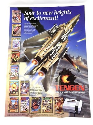 After Burner NES Original Pack-In Poster/Insert TENGEN SEGA Nintendo NICE, CLEAN