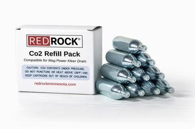 #ad 20 Redrock 8 gram CO2 beverage gas for UKEG 64 beer chargers and Kleer Drain $21.95