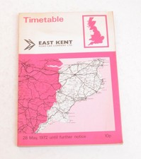 Bus Coach Timetable East Kent Road Car 28th May 1972