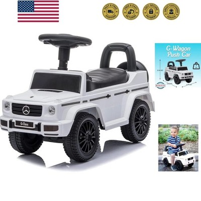 Kids Outdoor Stroller Mercedes G-Wagon Push Car with Working Lights, Horn, an...