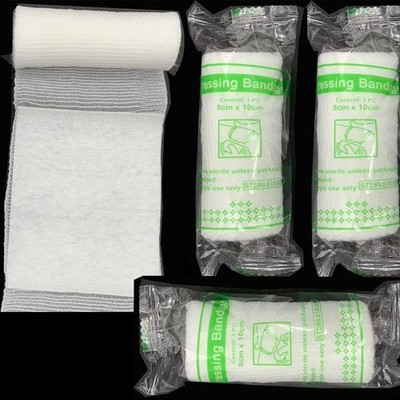 6Pcs PBT Elastic Hemostatic Bandage Sterile Wound Dressing Trauma Bandage Roll-