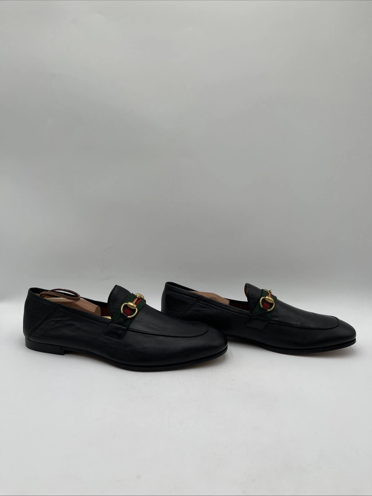 Mocassins homme Gucci Web Brixton cuir noir taille 9,5
