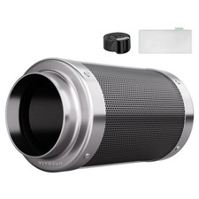 VIVOSUN 15cm Aktivkohlefilter zur Geruchskontrolle, Silber,702m&sup3;/h 150mm Flansch