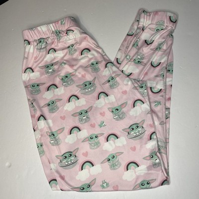 Star Wars Slumber Munki Sleepwear PJ Pants Baby Yoda Disney S Pink Lounge Comfy