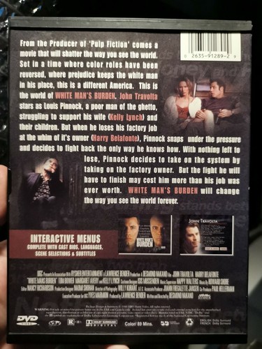 White Mans Burden (DVD, 1999) John Travolta. Harry Belafonte - Picture 2 of 8