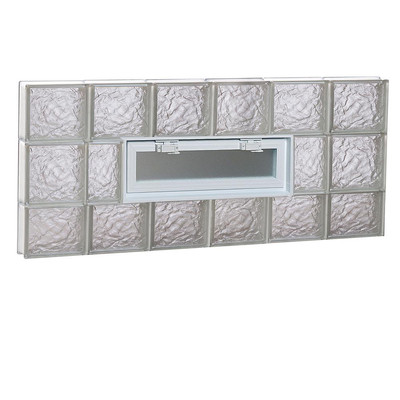 Download 46.5 In. X 19.25 In. X 3.125 In. Frameless Ice Pattern Vented Glass Block Window | eBay