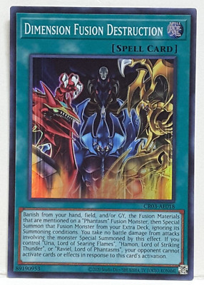 Yugioh Asiatisch-Englisch Dimension Fusion Zerstörung CR03-AE018 Super Selten