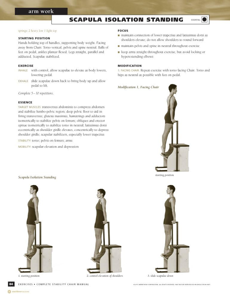 STOTT PILATES Manual Complete Stability Chair 7445047970986 eBay