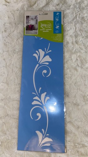 2010 Stencil Ease Americana FLORAL BREEZE Laser Cut Stencil 6x18" Acrylic Paints - Picture 12 of 12