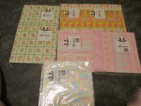 Vintage Lot Of 7 Packages Baby Shower Wrapping Paper Vintage Lot Of 7 Packages Baby Shower Wrapping Paper