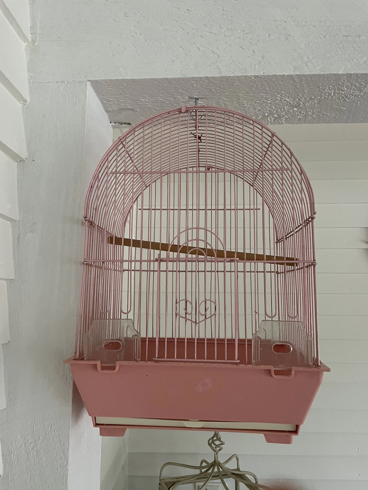 Vintage 70s-80s HOEI Metal/Plastic Bird Cage Barbie pink! Made In Japan
