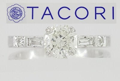 0.86 ct TACORI HT2222 Octagonal Diamond Hand Engraved Platinum Engagement Ring