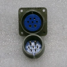 AMPHENOL MS3106A18-9P + 9S CIRCULAR PLUG & SOCKET SET 5#16 2#12 7-Pin #289j