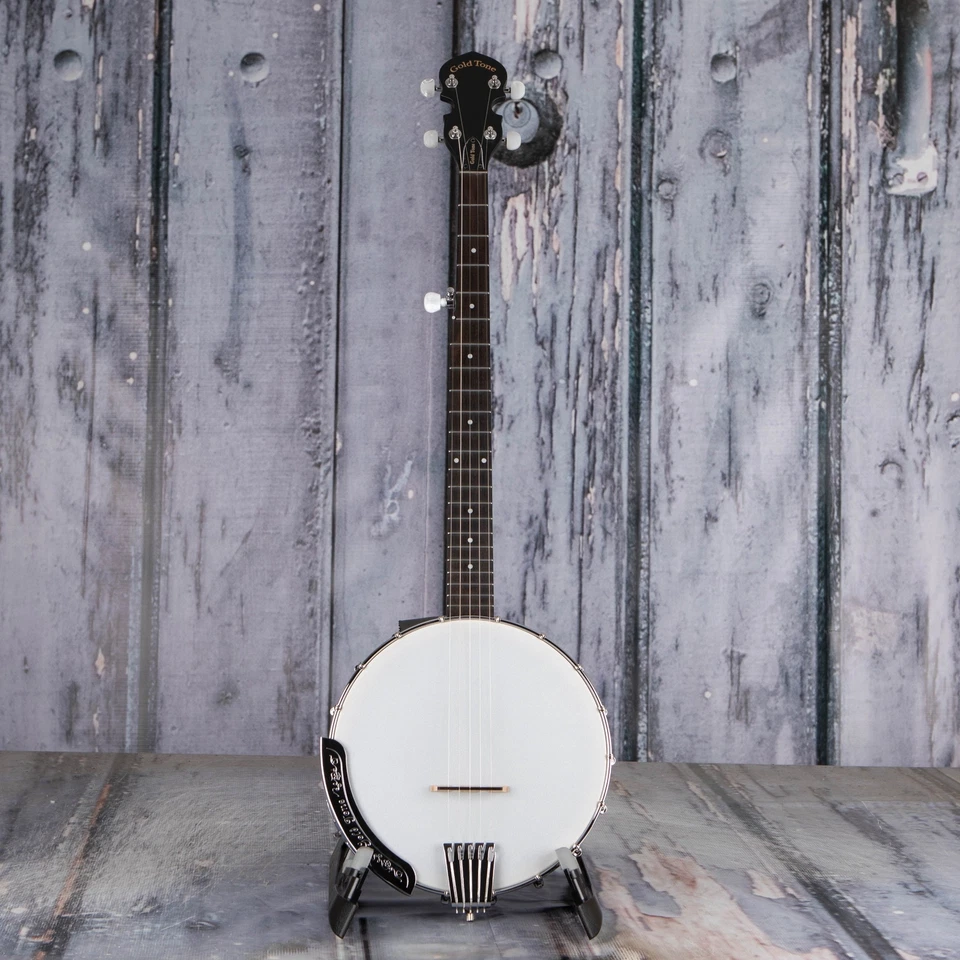 Banjo tono dorado CC-50, mancha marrón vintage Foto 4 de 4