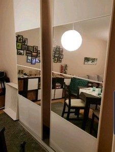 IKEA PAX Kleiderschrank Schiebetüren Glas/Spiegel ...