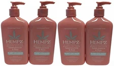 4 Hempz Sweet Jasmine And Rose Moisturizer Lotion 17oz Each Plant Collagen