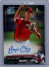 2017 Bowman Chrome #CPA-GL Grayson Long Prospect Autographs