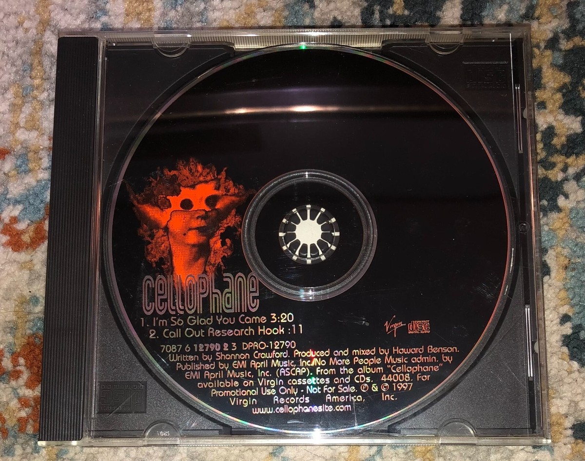 Cellophane I'm So Glad You Came RARE 1997 PROMO CD Single Alt Rock