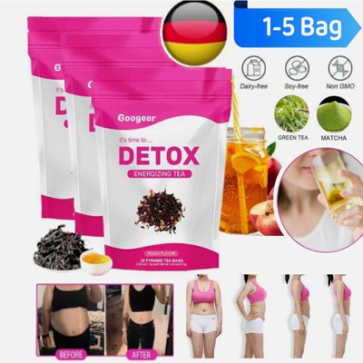 5x Lulutox Tee Gewichtsverlust,hilft Blähungen zureduzieren,Detox Energizing Tee