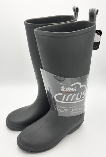 Totes Cirrus Women's Claire Tall Rain Boots Everywear Size 8 Dark Gray NWT - Picture 8 of 8