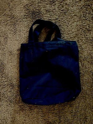 Polo Ralph Lauren Big Pony Logo Zip-top Cotton Canvas Navy Tote