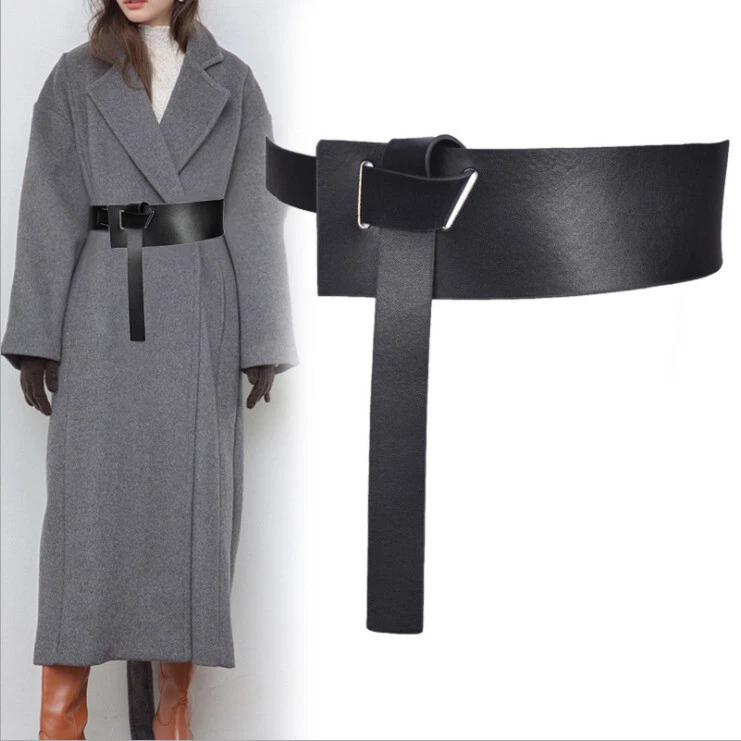 Damen.Leder.Taillengürtel.Breiter.Obi.Gürtel.Bindegürtel.Hüftgürtel.aus.Italien - Bild 3 von 4