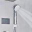 Miniaturansicht 49  - Edelstahl Duschpaneel LED Duschset Regendusche Massage Duscharmatur Duschsäule