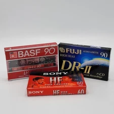 Cassette Tapes Vintage NEW Blank BASF SONY FUJI Sealed NOS