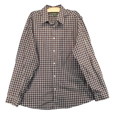 Eddie Bauer Wrinkle Resistant Classic Fit Button Up Shirt Mens XL Red Plaid