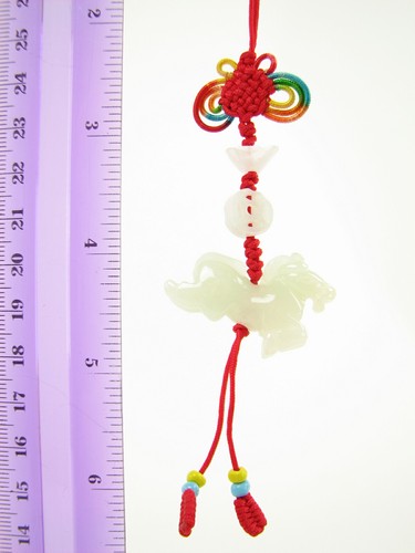 Chinese Natural Variegated Jade Hanging Charm Amulet Feng Shui - Horse #877 - Picture 2 of 2