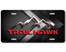 ART Abstract Trailhawk VANITY LICENSE PLATE truck sports tag Red accent