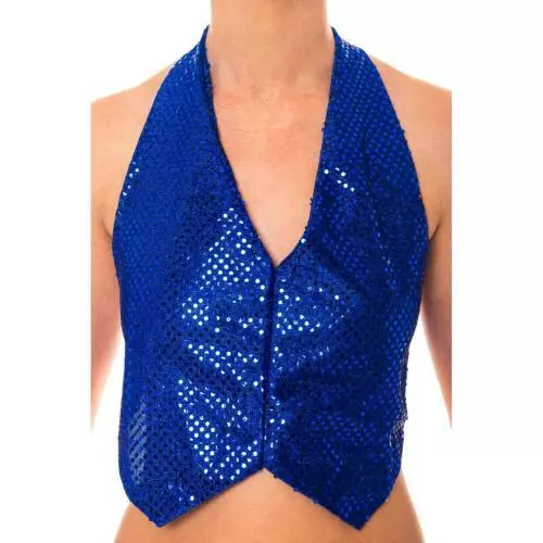 Blue hotsell sequin waistcoat