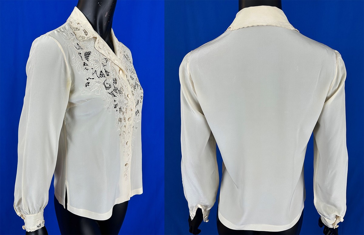 Vintage Peony Shanghai China Silk Hand Embroidered Drawn Thread