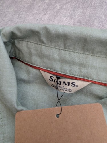 Simms Shirt Mens Extra Large Green Cutbank Chambray Fishing Field Outdoor Top XL - Picture 7 of 10