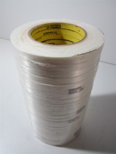 3M Scotch 893 9MM W x 60 YD Long Clear Filament Strapping Tape - QTY 24 Rolls