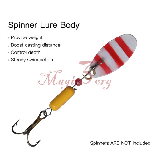 48/50 Stck. Spinnerbait Körper Messing Köder Körper Bunt Spinner Herstellung Zubehör - Bild 3 von 15
