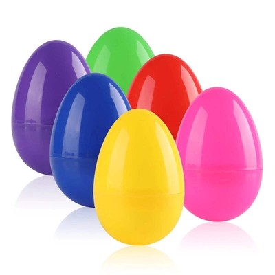 12/24Pcs Fillable Easter Plastic Egg Creative Easter Gift Box Kids Toy Decoratio