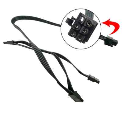 SATA Power Supply Cable EVGA 1000 GQ 80+ GOLD 1000W 6 Pin 1 to 3