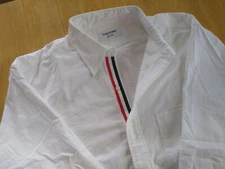 NWOT Thom Browne White Oxford Cloth Button Down Collar Grosgrain TB5 16.5-35