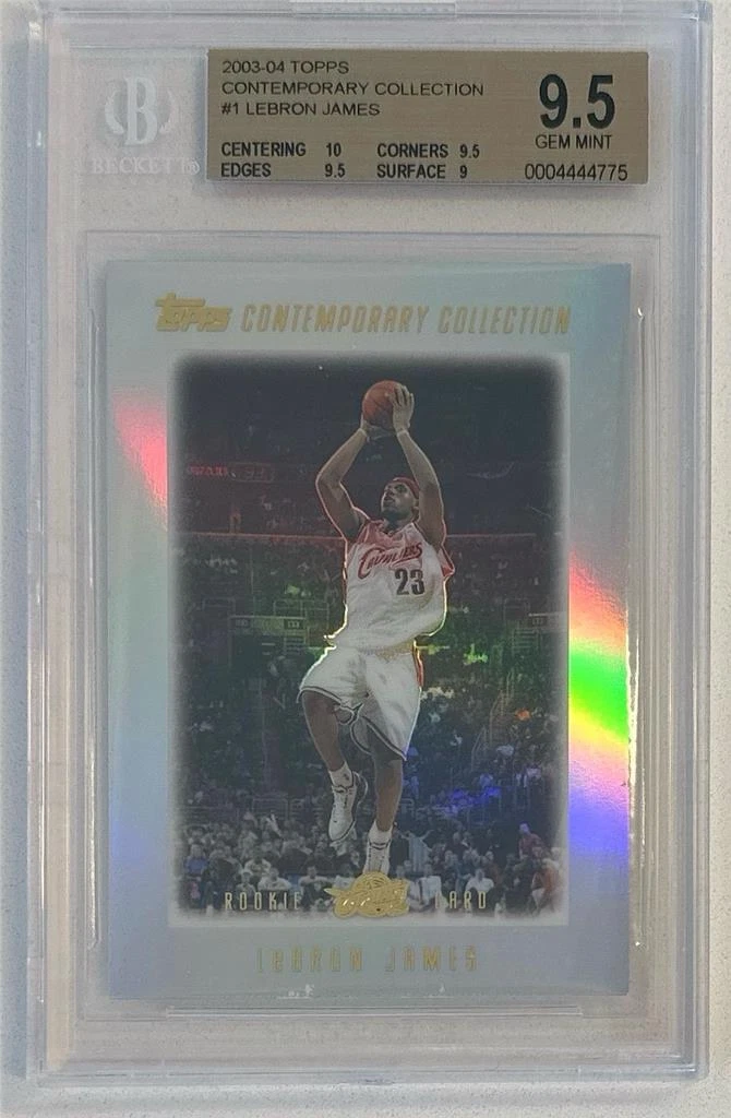 LeBron James Grade 9.5 Basketball Rookie Sports Trading Cards