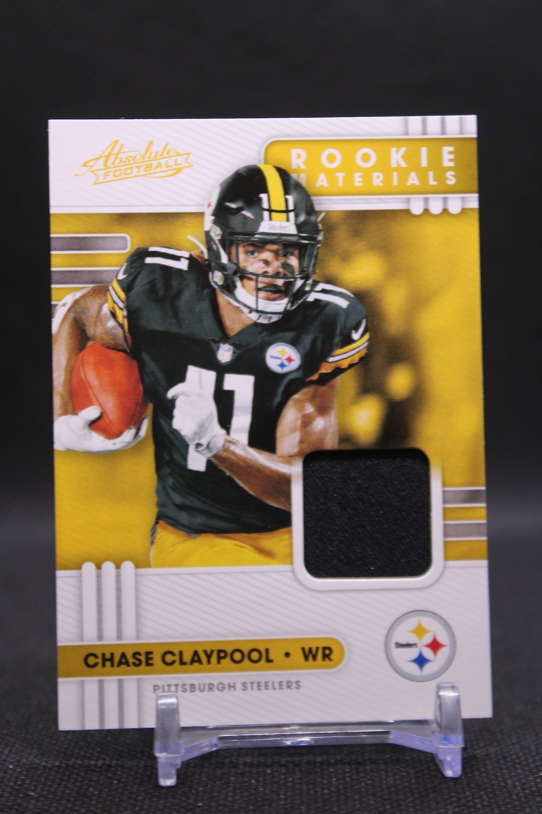 Chase Claypool #27 2020 Absolute Absolute Rookie Materials Steelers MEM,RC
