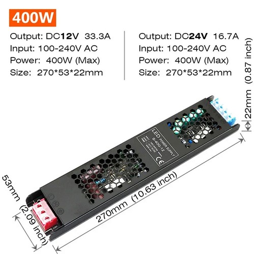 Constant Voltage Power Supply 48W 60W Thin Driver For LED Strips DC 12V / 24V - Picture 19 of 19