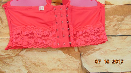 VICTORIA'S SECRET PINK BEACH SEXY LACE BUSTIER BIKINI SWIM SUIT TOP 36B - Picture 5 of 7