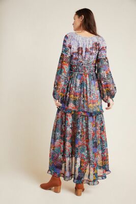 Anthropologie Maeve Annabella Printed Maxi Dress Size 4 | eBay Anthropologie Maeve Annabella Printed Maxi Dress Size 4 | eBay