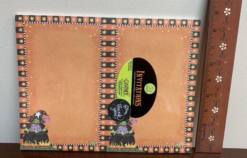 Nuevas invitaciones de fiesta de Halloween brujas rana Gartner Studios - 50 unidades Foto 4 de 4