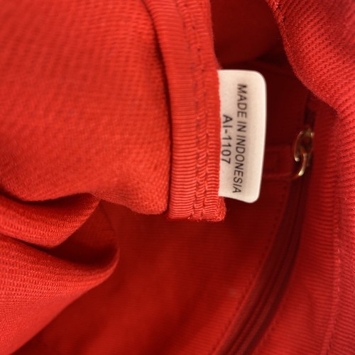 Michael Kors Tote Hamilton Trompe Loeil Red Canvas Large B2E - Picture 14 of 17