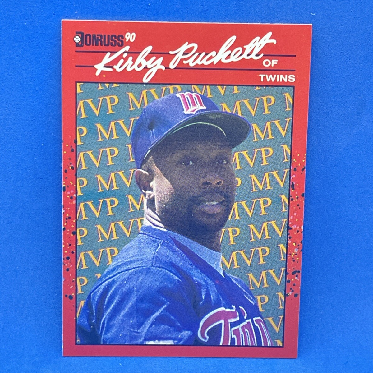 1990 Donruss Baseball Kirby Puckett MVP No Dot Error Bonus Card