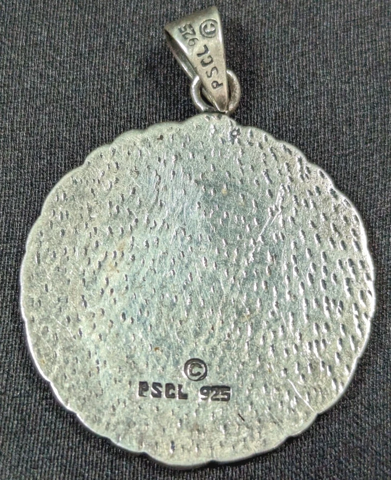 Peter Stone Sterling Silver Pendant Pig 925 Handcrafted Gift Ideas Vintage  - Image 2 of 2